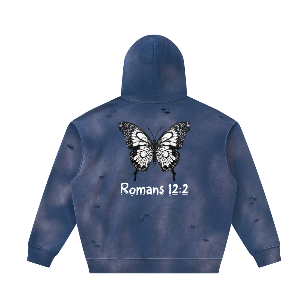 Transform Sunfade Frayed Fleece Hoodie